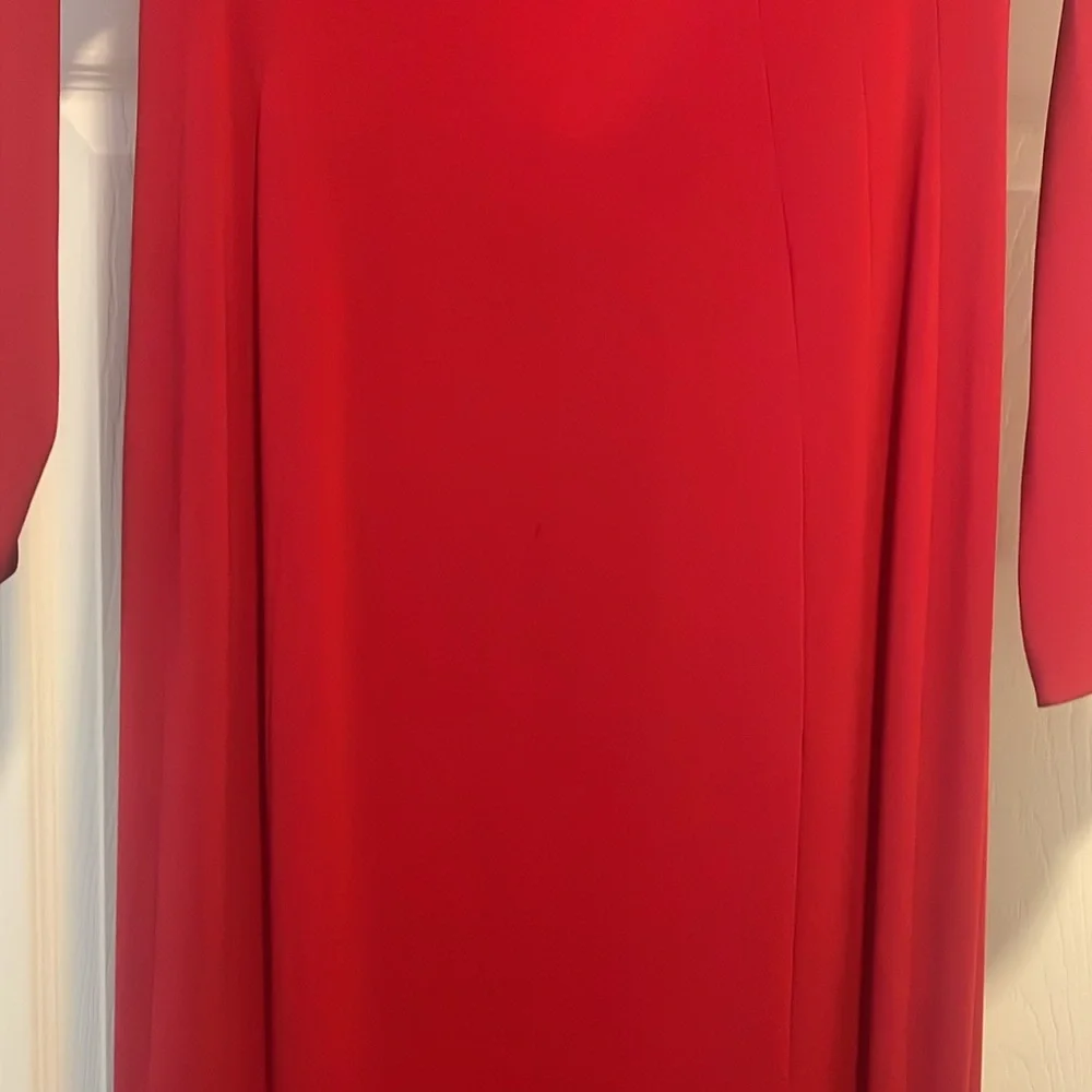 Badgley Mischka VINTAGE RED jersey gown size 8 - Picture 8 of 15
